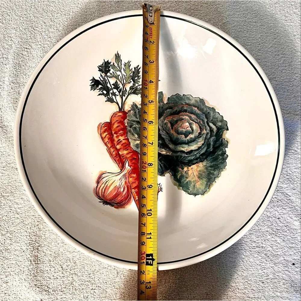 Williams Sonoma Harvest Large Serving Pasta Salad Bowl Carrots Cabbage Discontin